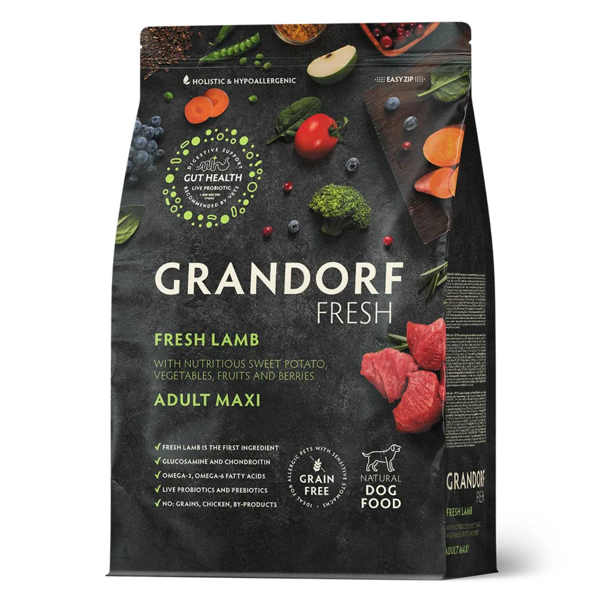 Grandorf Fresh Adult Maxi Breeds con Carne Fresca di Agnello e Patata Dolce per Cani Adulti