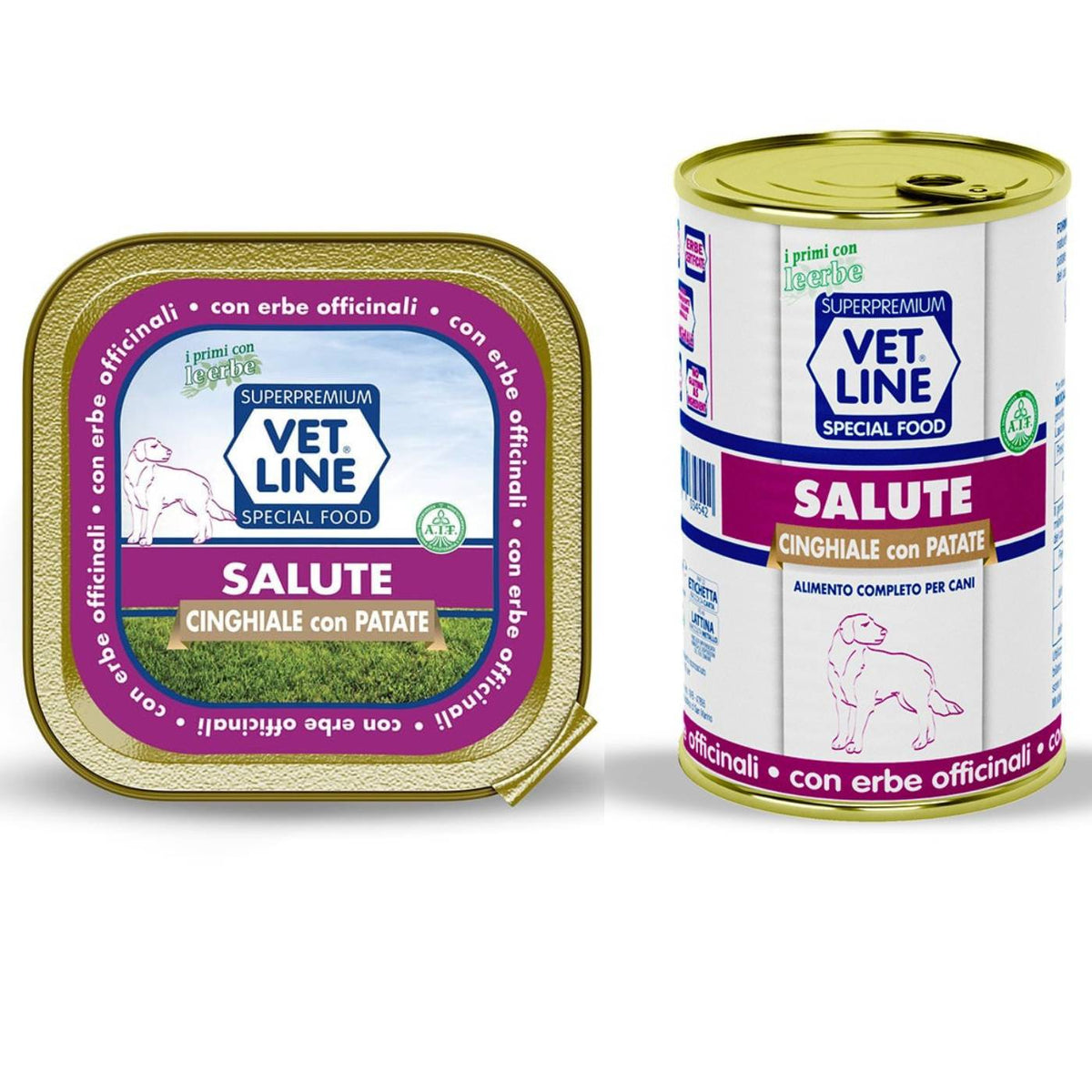 Vet Line Salute Cinghiale con Patate Alimento Umido Monoproteico per Cani VetLine