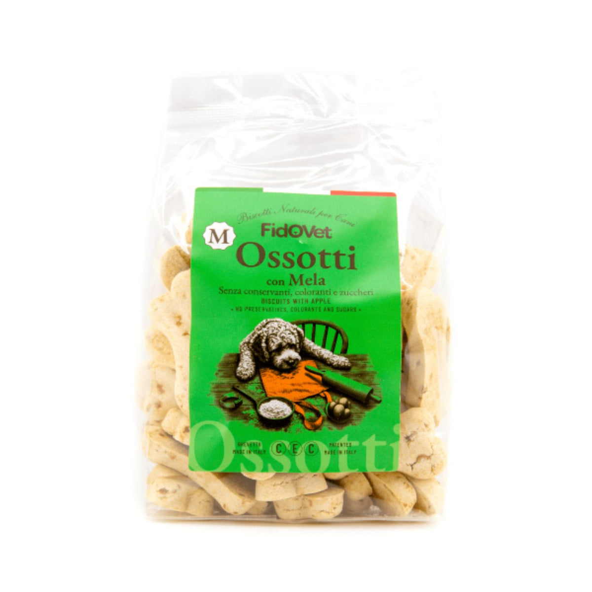 Fidovet Biscotti Naturali per Cani Ossotti MEDIUM Mela 300 g