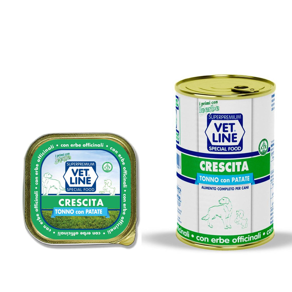 Vet Line Umido Crescita Tonno e Patate per Cuccioli Puppy