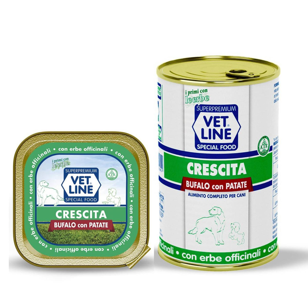 Vet Line Umido Crescita Bufalo e Patate per Cuccioli VetLine