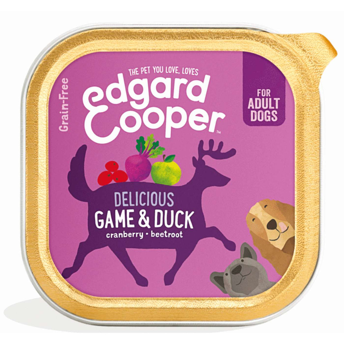 Edgard &amp; Cooper Umido per Cani Selvaggina e Anatra 150 g