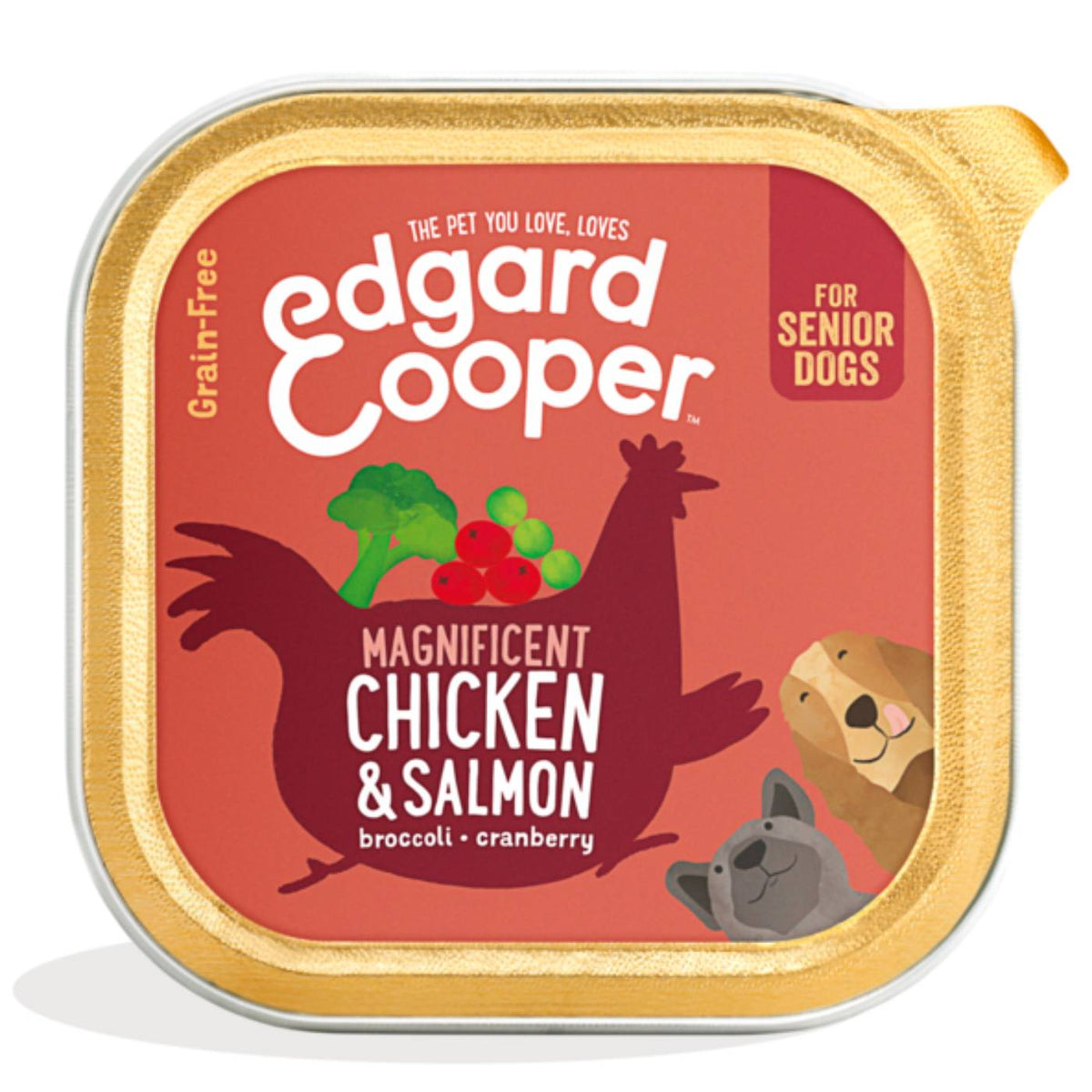 Edgard &amp; Cooper Umido per Cani Senior Pollo e Salmone 150 g