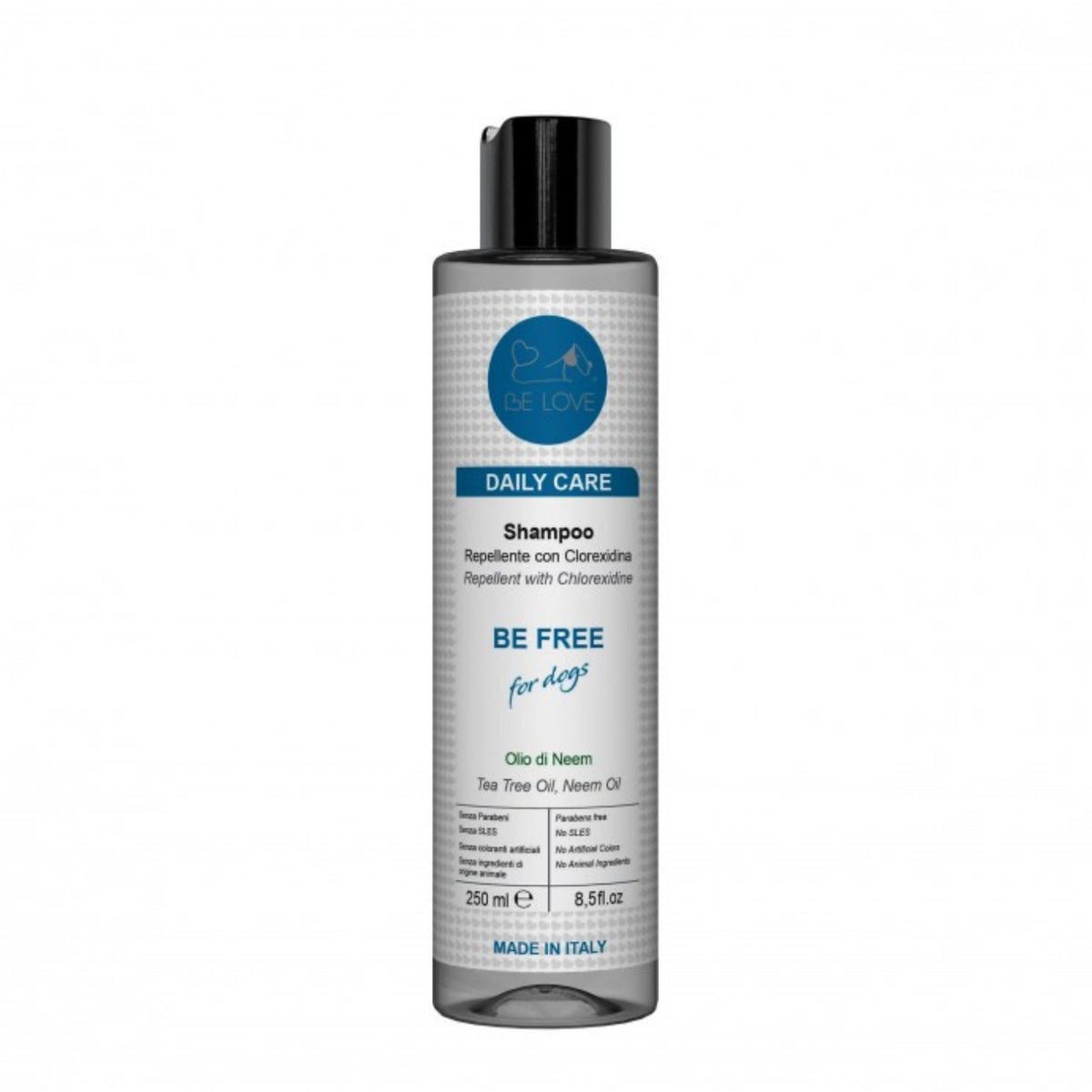 Be Love Shampoo Be Free Antiparassitario con Clorexidina per Cani 250ml