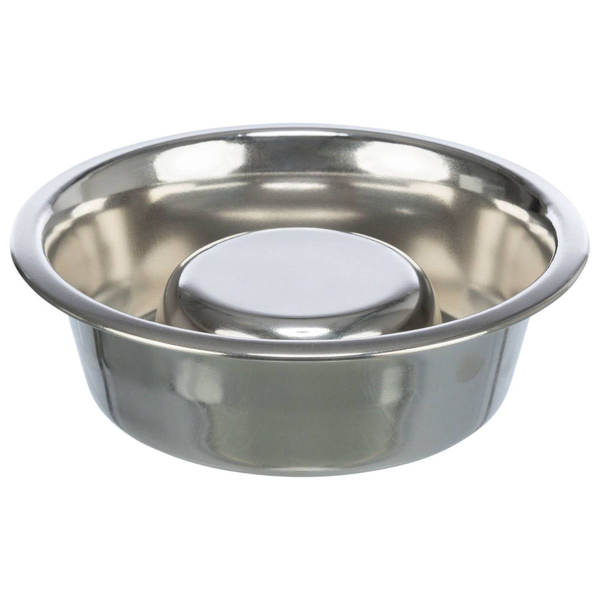 Trixie Ciotola in Acciaio Inox Antingozzamento per Cani e Gatti Slow Feeding