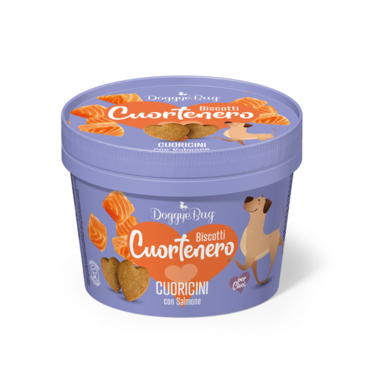 DoggyeBag Biscotti Cuortenero Cuoricini con Salmone per Cani 150 g