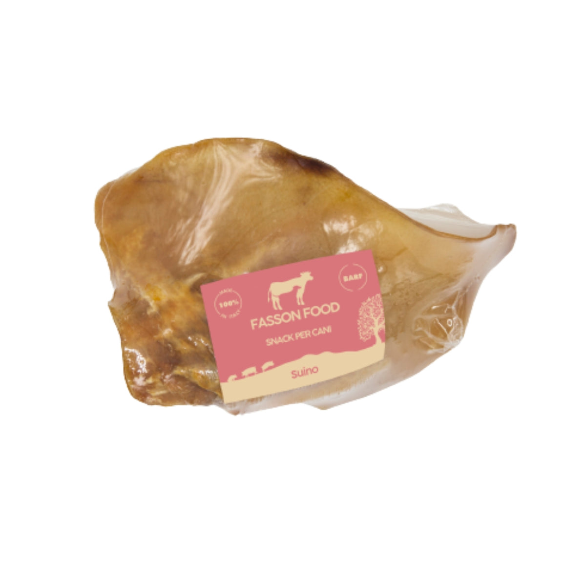 Fasson Food Orecchie Intere di Maiale Suino Masticativo Naturale per Cani