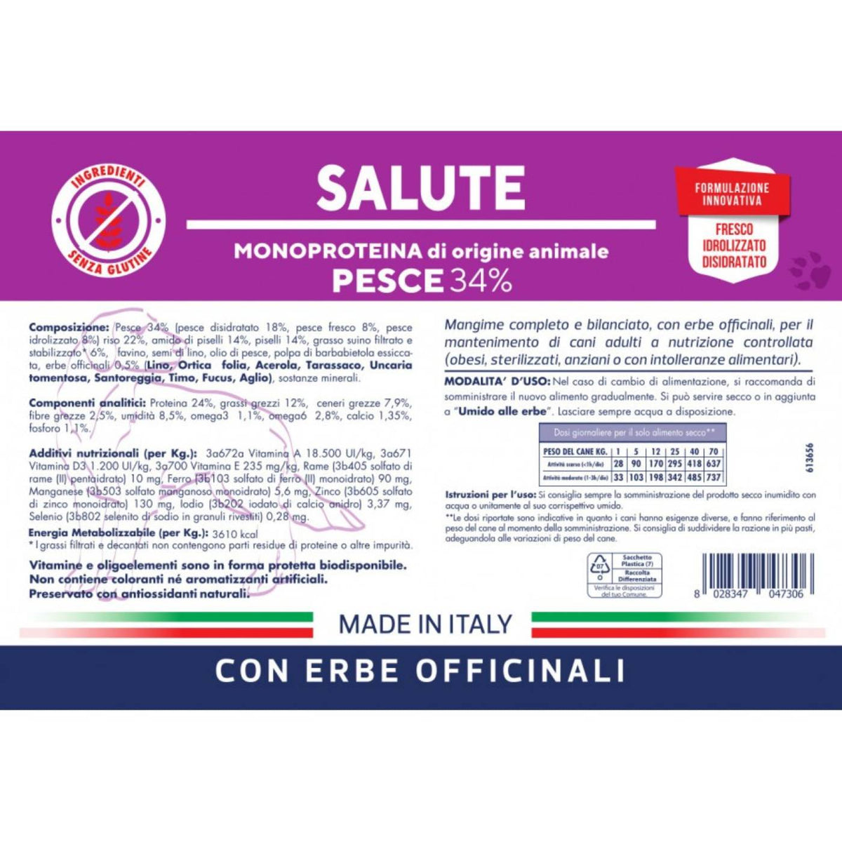 Vet Line Linea Salute Pesce per Cani Adulti VetLine