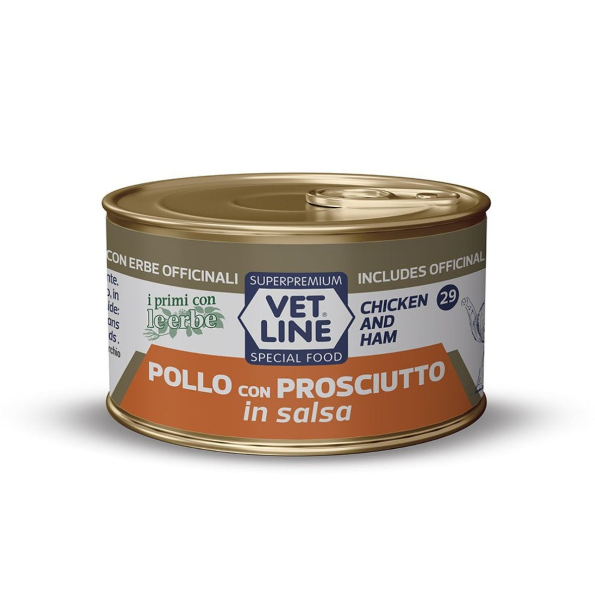 Vet Line Umido Pollo con Prosciutto in Salsa per Gatti 70g VetLine