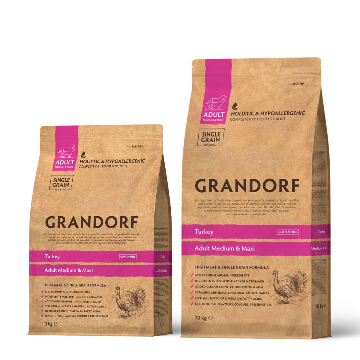 Grandorf Adult Tacchino Medium &amp; Maxi per Cani Adulti