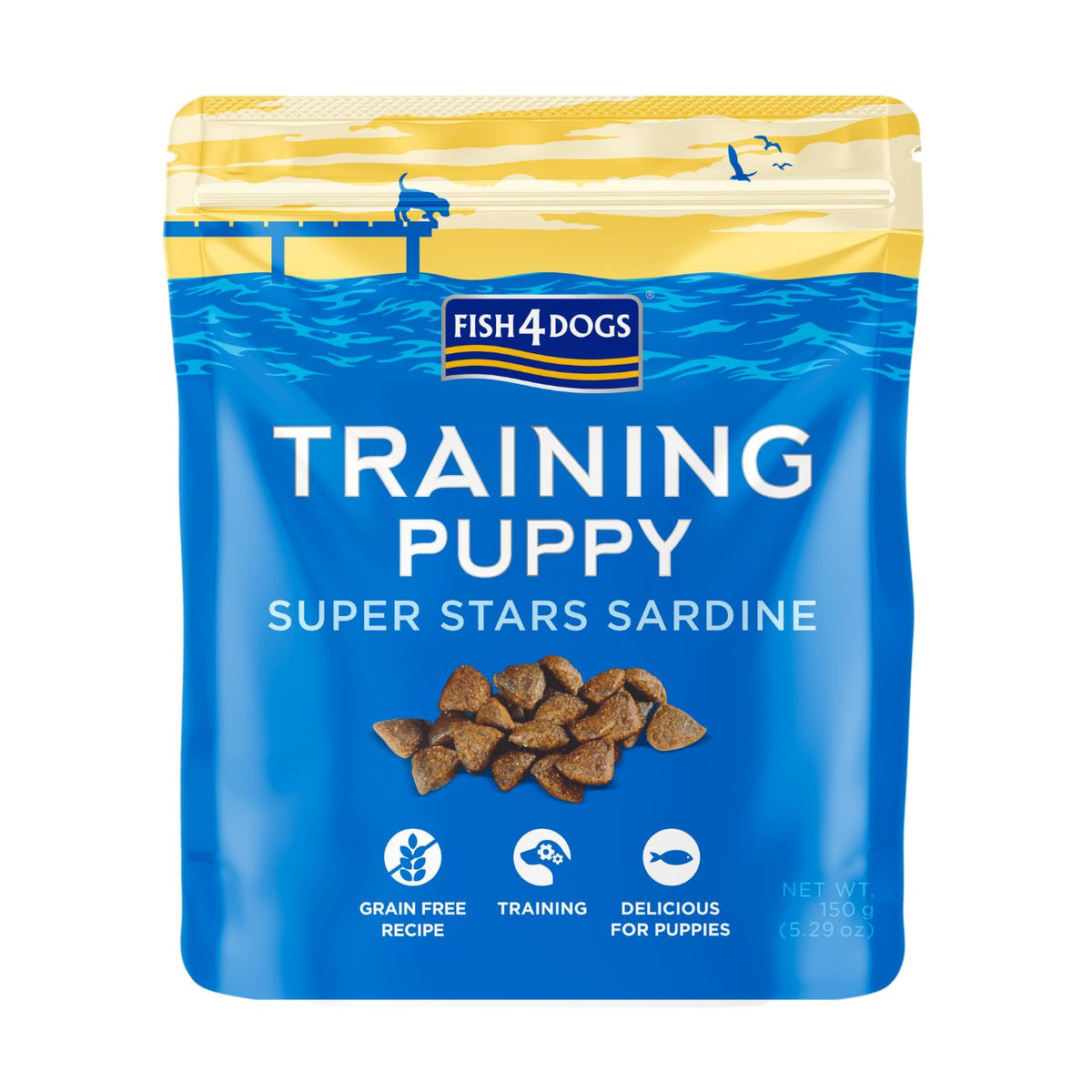Fish4Dogs Snack Premi per Cuccioli Training Puppy Superstars Sardine 150 g