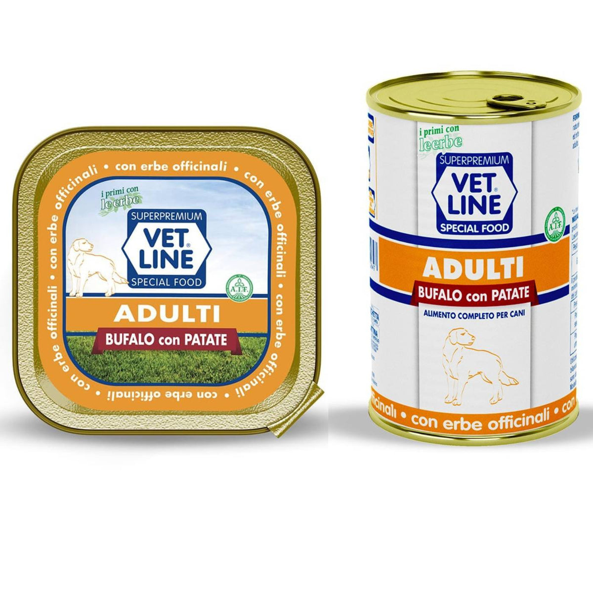 Vet Line Umido Bufalo e Patate per Cani Adulti Monoproteico VetLine