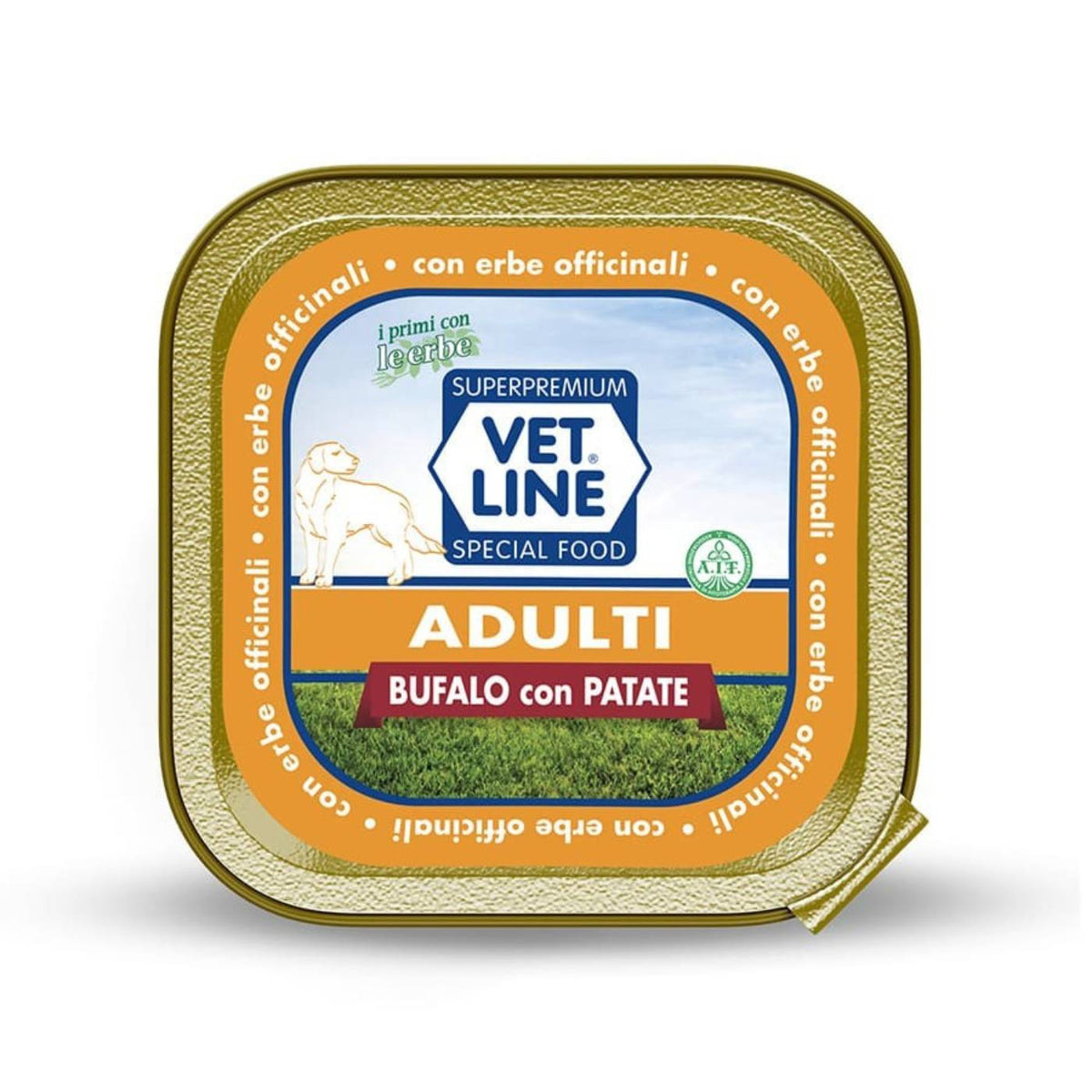 Vet Line Umido Bufalo e Patate per Cani Adulti Monoproteico VetLine