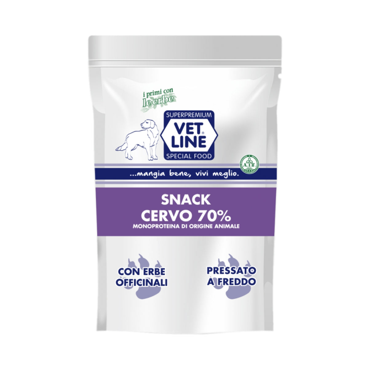 Vet Line Snack di Cervo Monoproteico Grain Free per Cani 80g VetLine