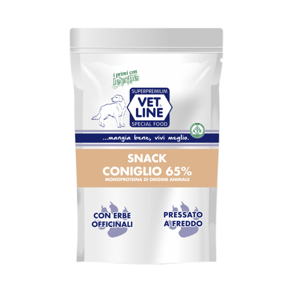 Vet Line Snack di Coniglio Monoproteico Grain Free per Cani 80 g VetLine