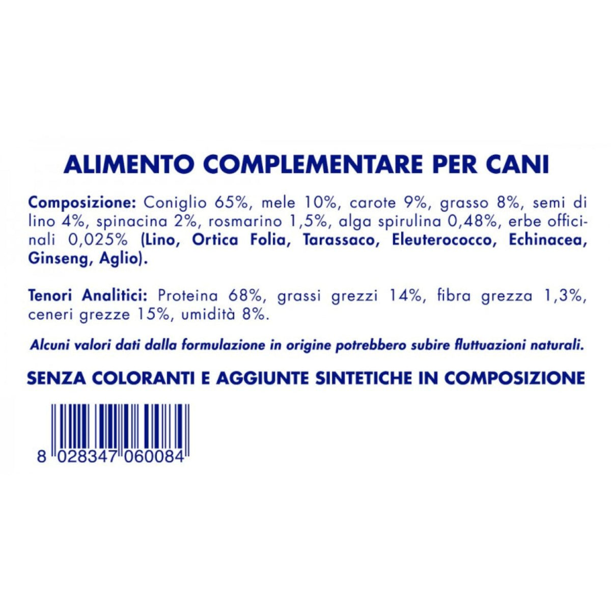 Vet Line Snack di Coniglio Monoproteico Grain Free per Cani 80 g VetLine