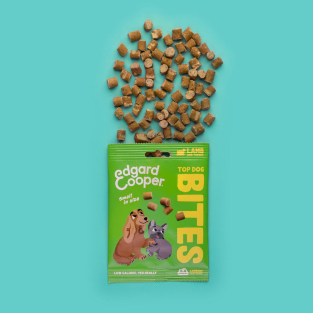 Edgard&amp;Cooper Bites Bocconcini Piccoli di Agnello e Tacchino Premi Addestramento per Cani 50 g