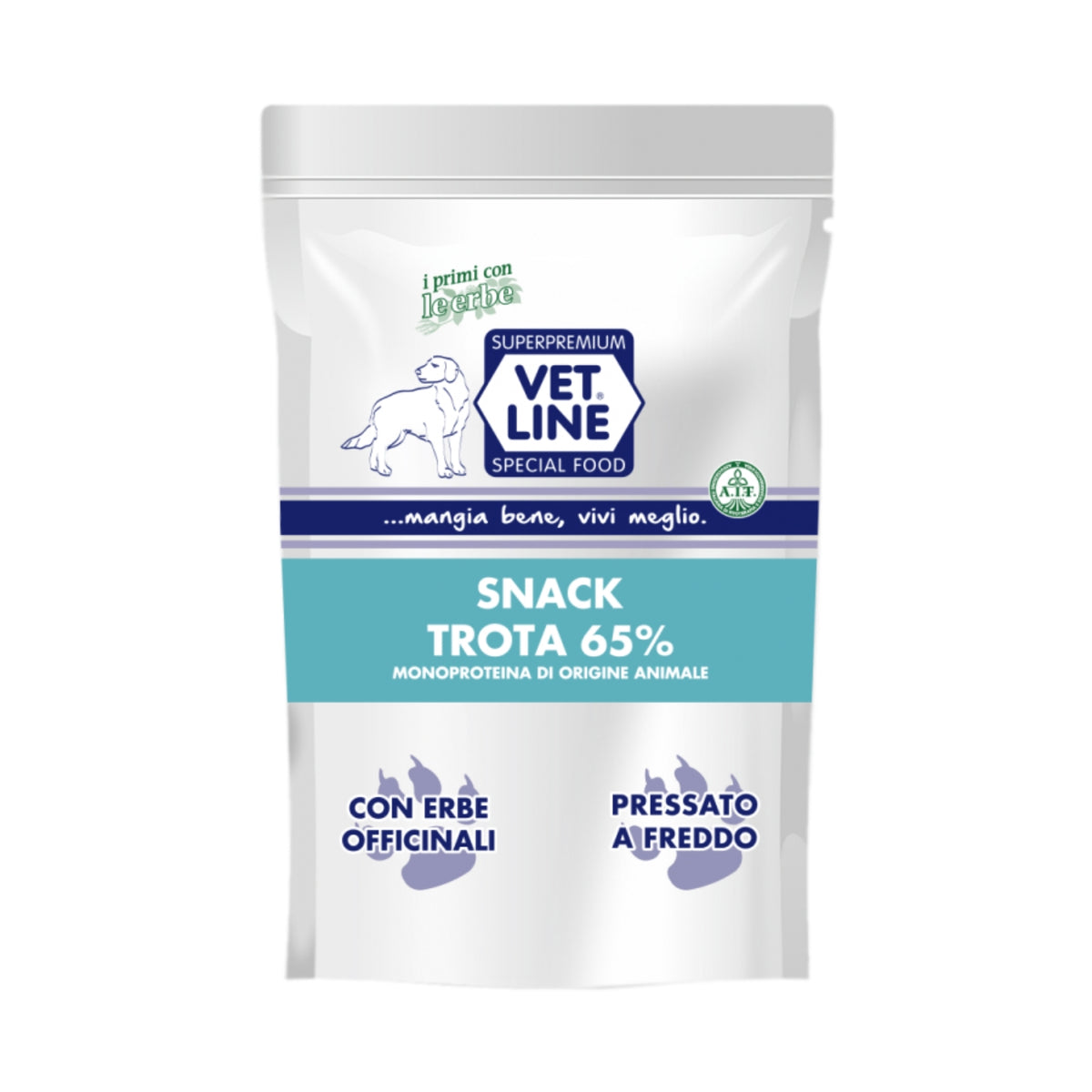 Vet Line Snack di Trota Monoproteico Grain Free per Cani 80g VetLine