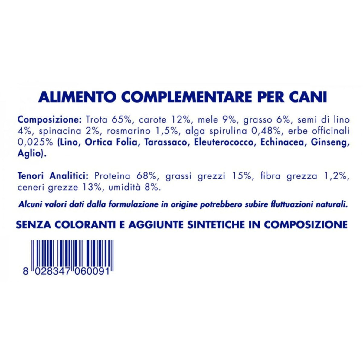 Vet Line Snack di Trota Monoproteico Grain Free per Cani 80g VetLine