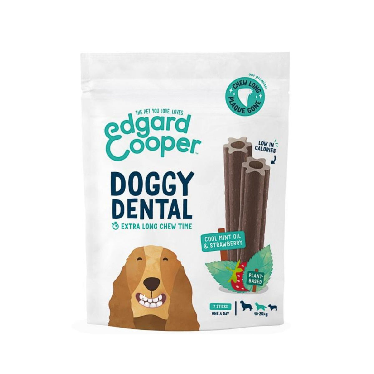 Edgard &amp; Cooper Dental Dog Menta e Fragola per Cani