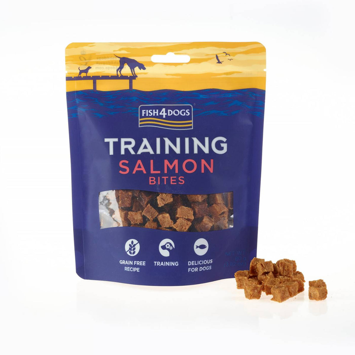 Fish4Dogs Training Adult Salmon Bites Snack per Cani 80 g