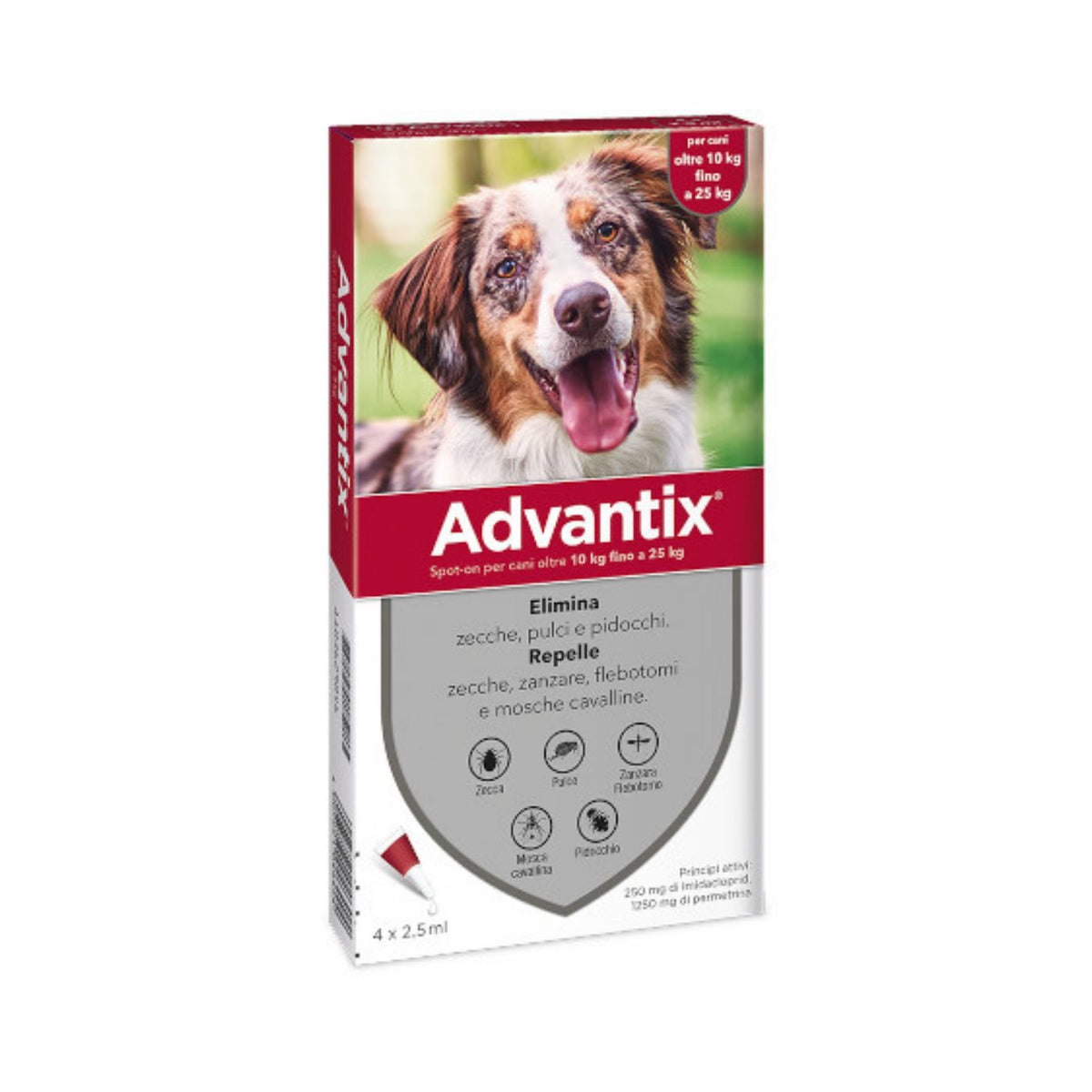 Advantix Spot-On Antiparassitario per Cani 4 Pipette