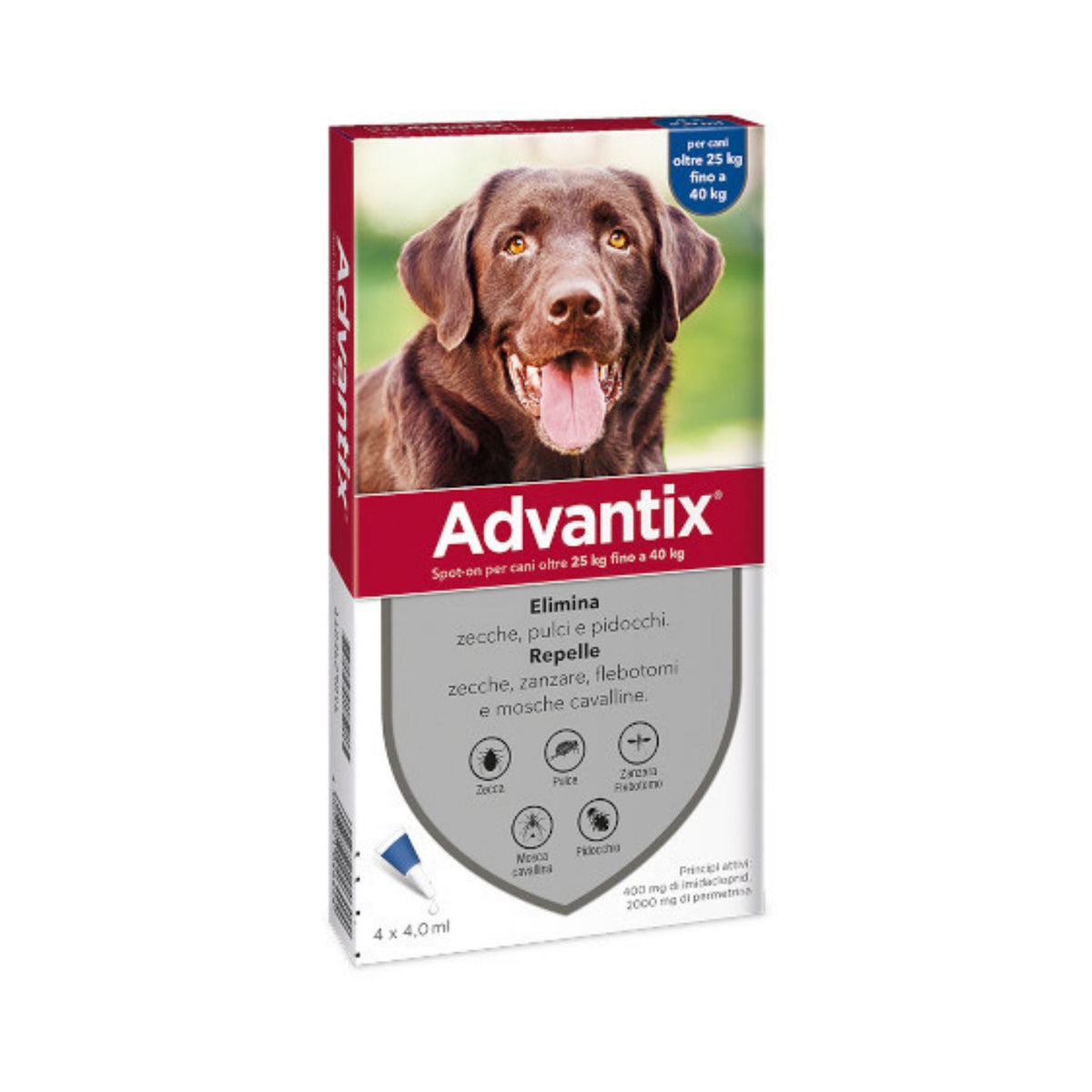 Advantix Spot-On Antiparassitario per Cani 4 Pipette