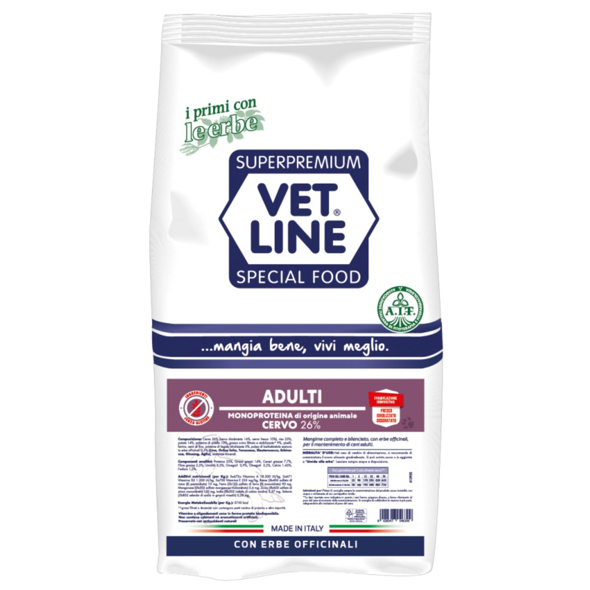 Vet Line Cervo per Cani Adulti Monoproteico VetLine