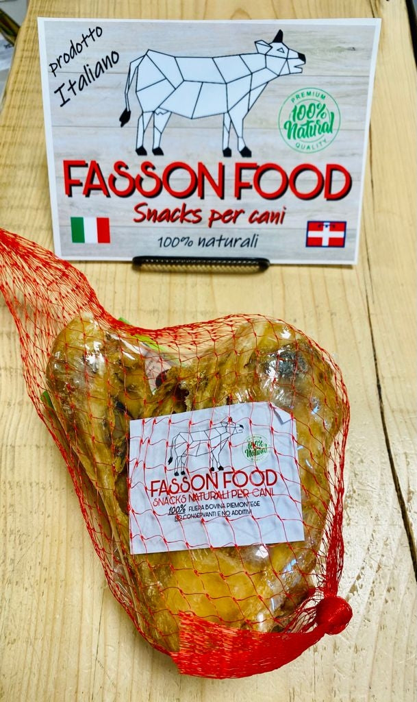 Fasson Food Ginocchio di Vitello Filiera Piemontese Masticativo Naturale per Cani