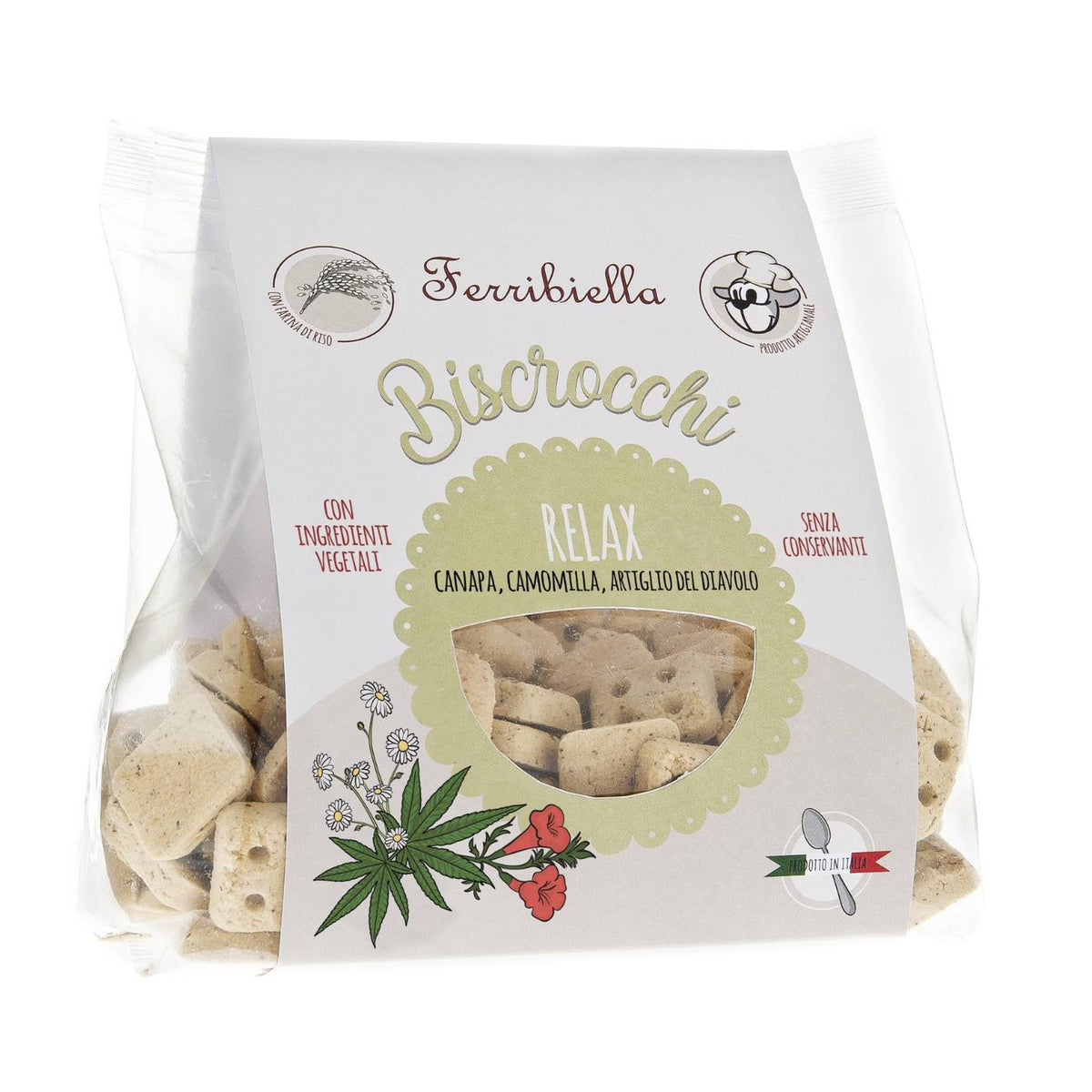 Ferribiella Biscotti per Cani Biscrocchi Relax 400 g