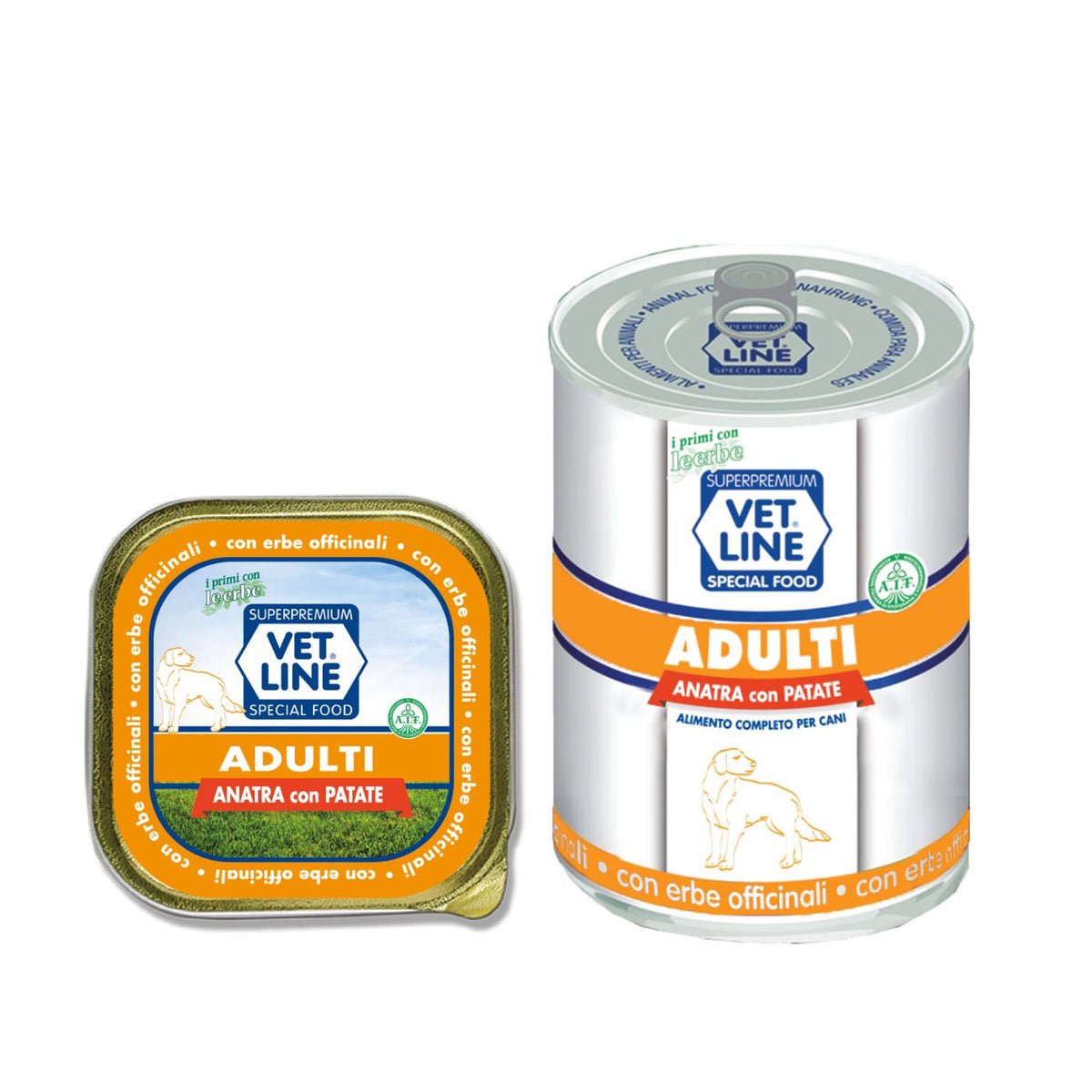 Vet Line Umido Adulti Anatra e Patate per Cani Adulti VetLine