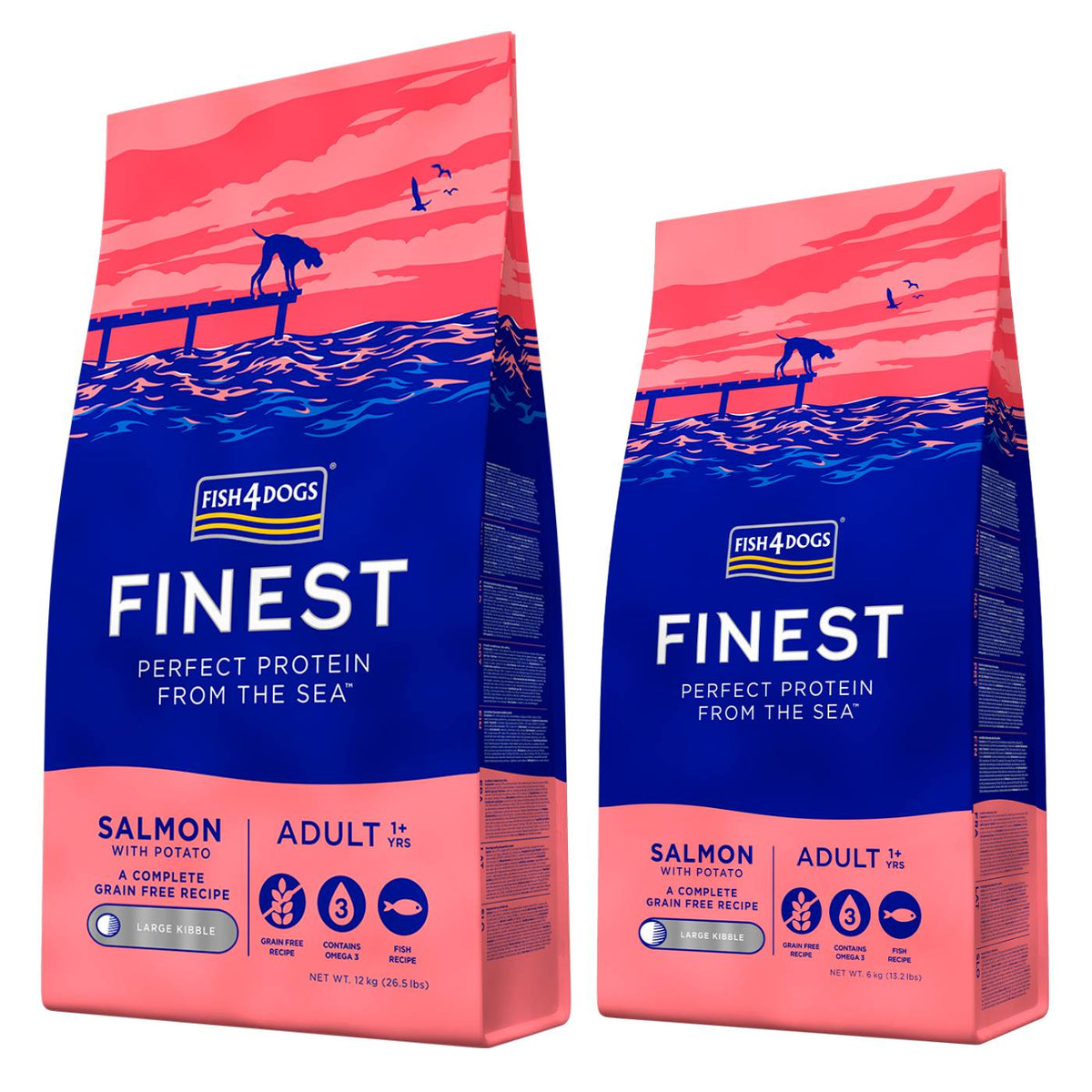 Fish4Dogs Finest Complete Adult Salmone LARGE per Cani Adulti