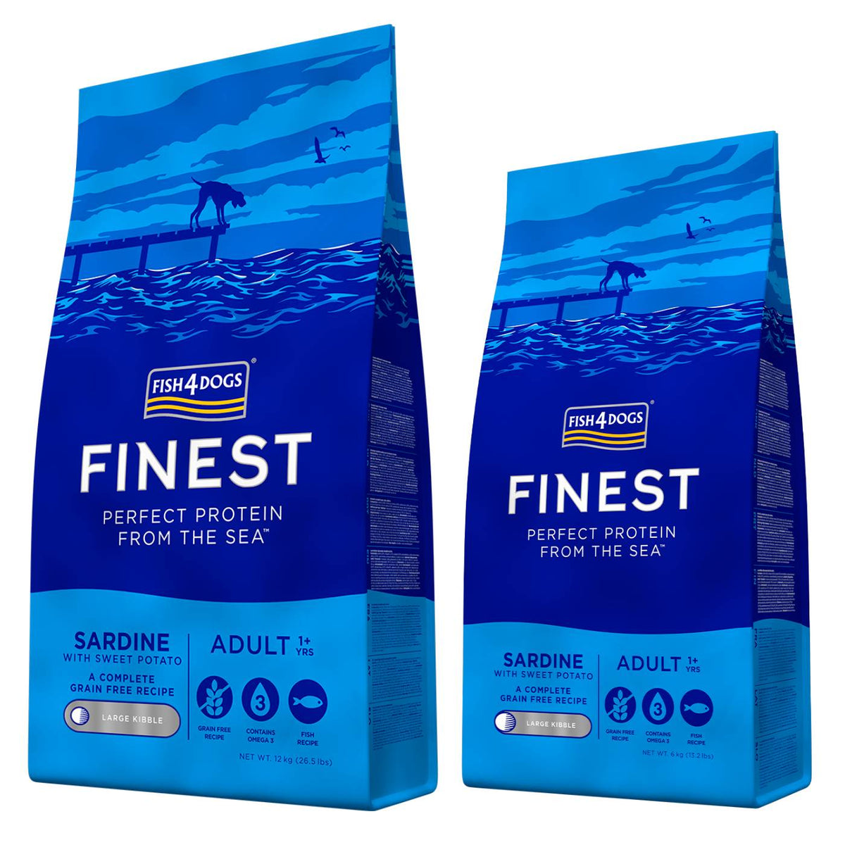 Fish4Dogs Finest Complete Adult Sardine Large per Cani Adulti