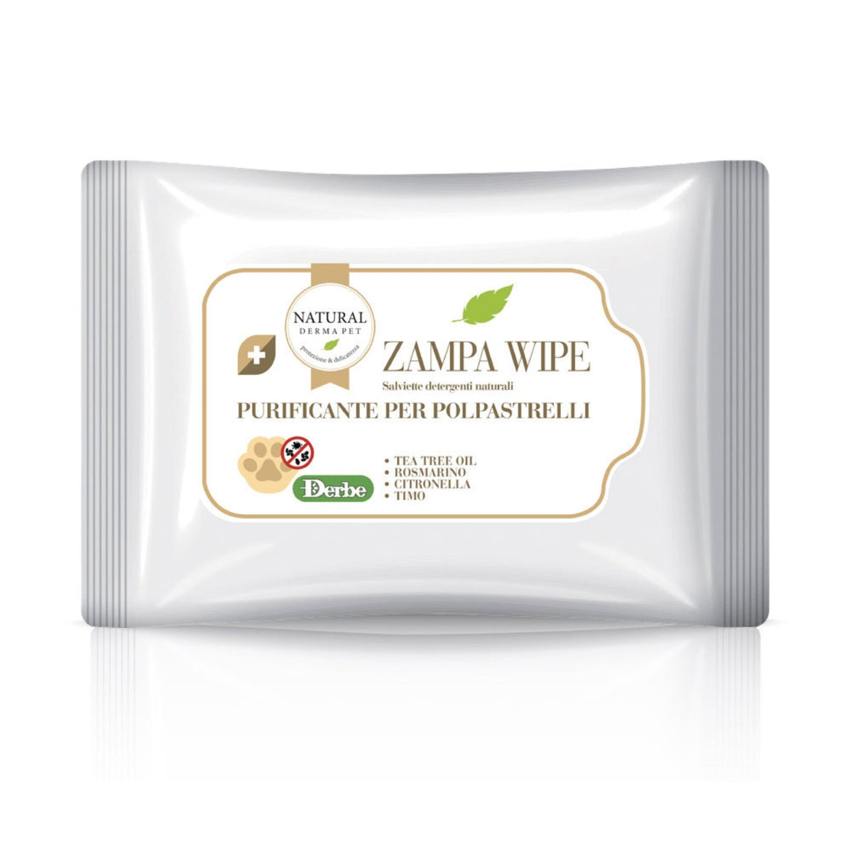 Natural Derma Pet by Derbe Salviette Zampawipe per Cani e Gatti