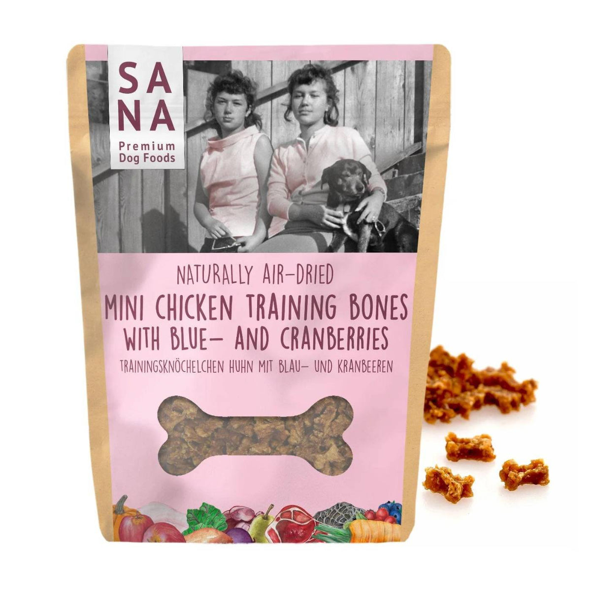 Sanadog Mini Training per Cani al Pollo con Mirtilli e Mirtilli Rossi