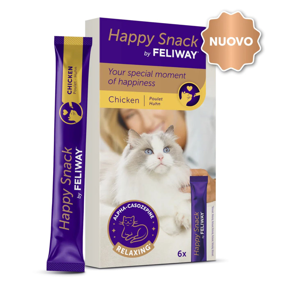 Feliway Happy Snack per Gatti al Pollo 15 g