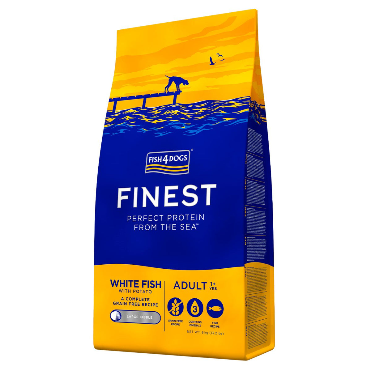Fish4Dogs Finest Adult Ocean White Fish Pesce Bianco LARGE per Cani