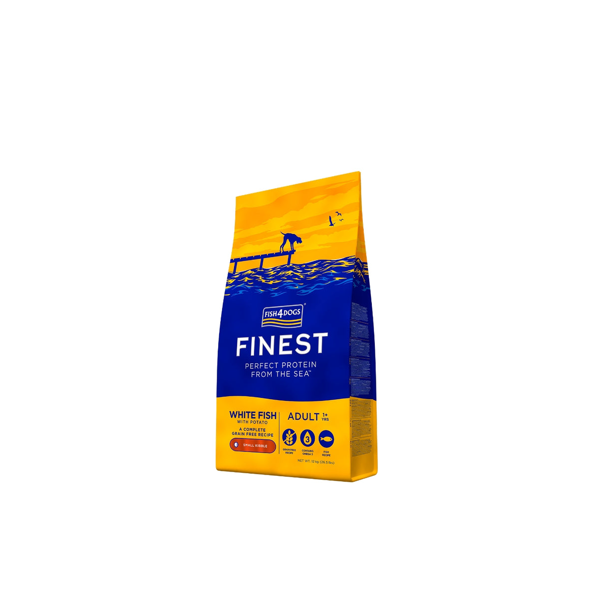 Fish4Dogs Finest Adult SMALL Ocean White Pesce Bianco per Cani Adulti