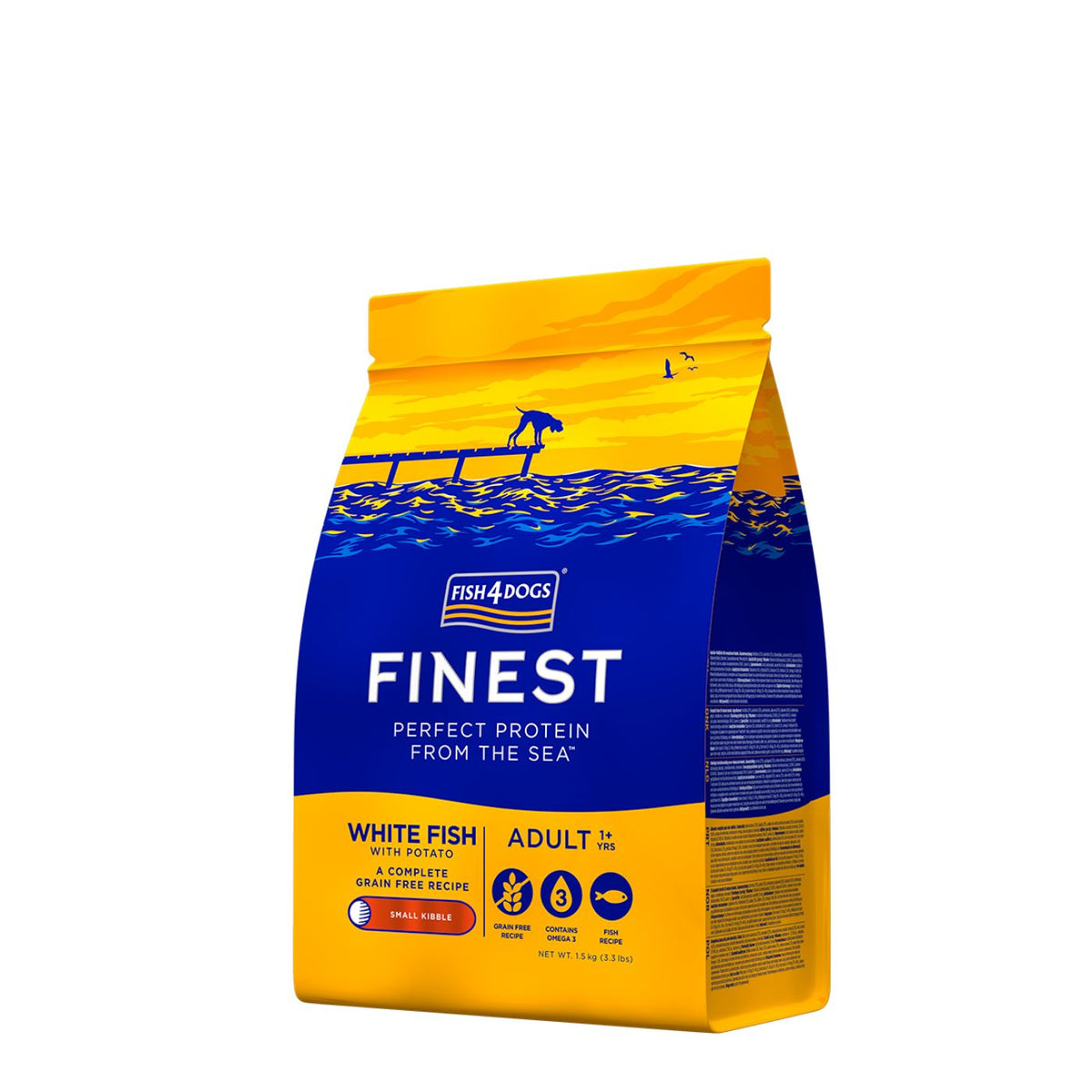 Fish4Dogs Finest Adult SMALL Ocean White Pesce Bianco per Cani Adulti