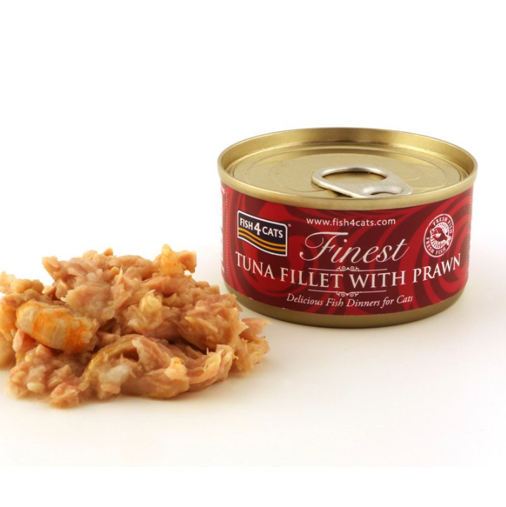 Fish4Cats Finest Filetti di Tonno con Gamberetti Umido per Gatti 70 gr