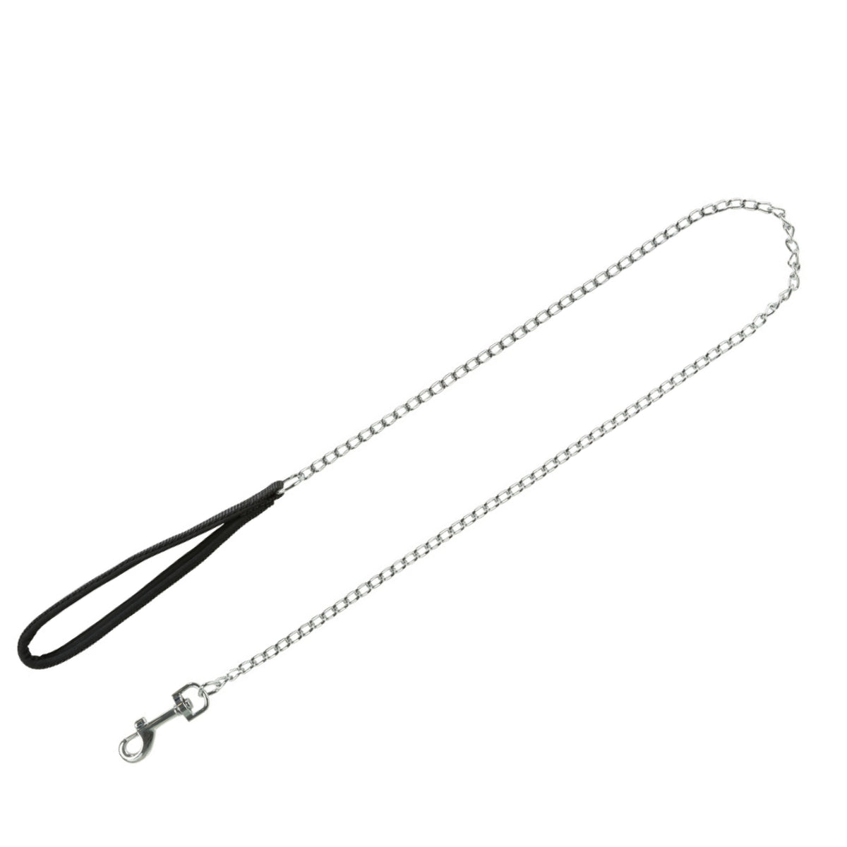 Trixie Guinzaglio Catena con Maniglia in Nylon lunghezza 1,1 mt / 2 mm Nero