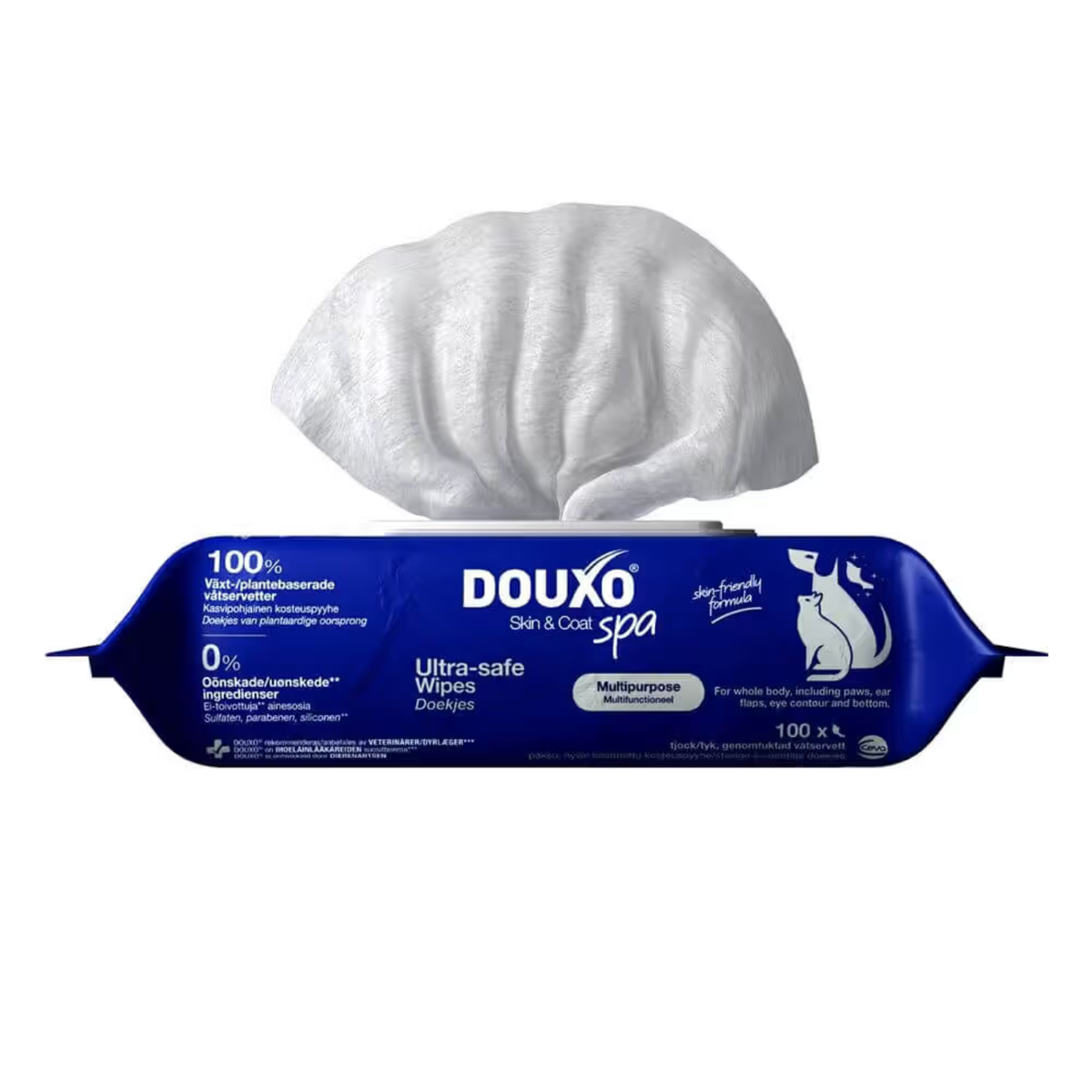 DOUXO SPA Salviettine Detergenti per Cani e Gatti 100 pz