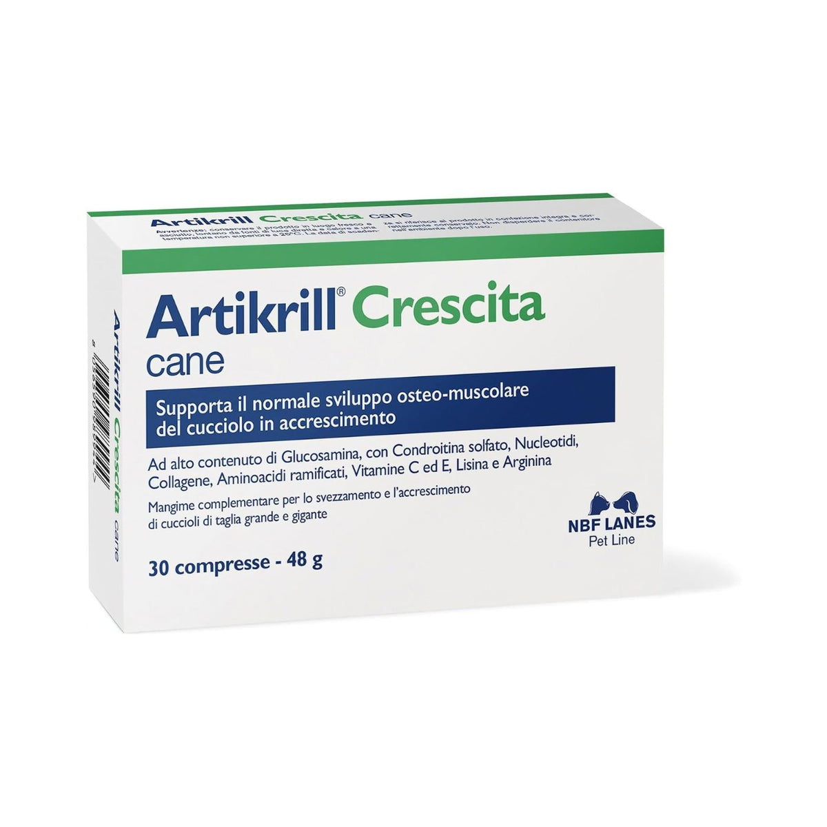NBF Lanes Artikrill Crescita Cane – Integratore Articolazioni e Crescita Cuccioli