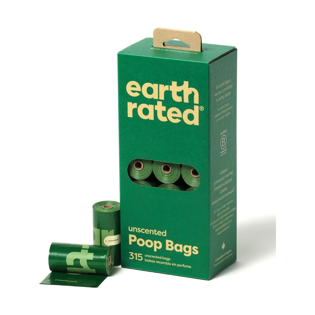 Earth Rated Sacchetti Igienici per Cani Extra Resistenti Senza Profumazione