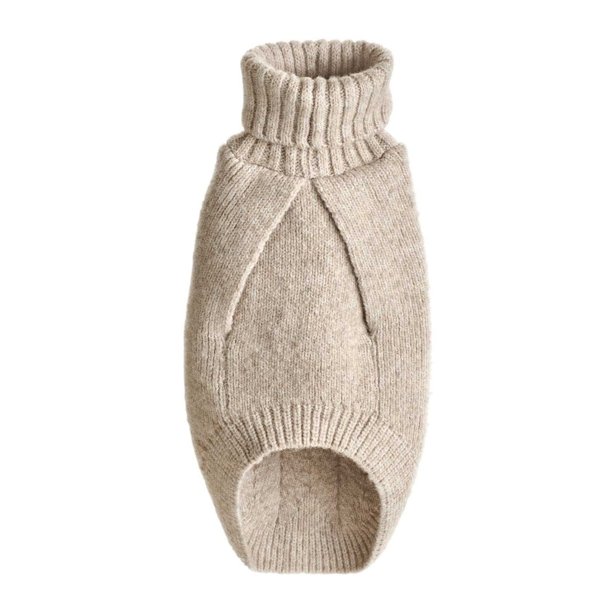 HUNTER GENF Beige – Maglione in Maglia per Cani con Collo Alto