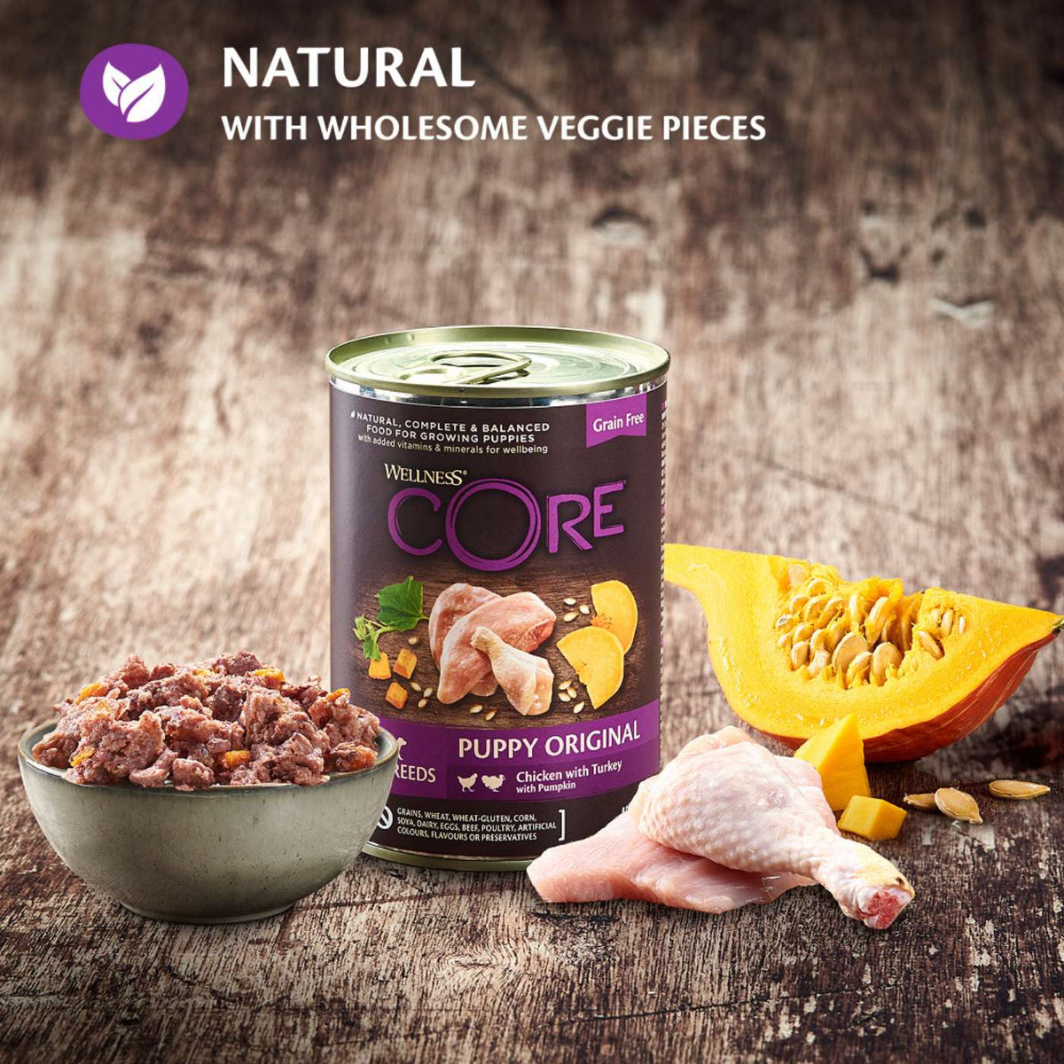 Wellness Core Puppy Original Pollo con Tacchino con Zucca 400 gr Cibo Umido per Cuccioli