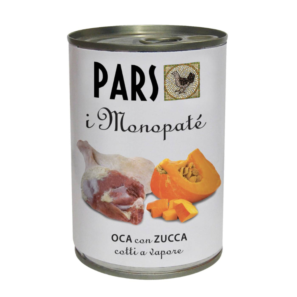 Pars Monopatè Oca con Zucca 395 g Cibo Umido per Cani e Gatti