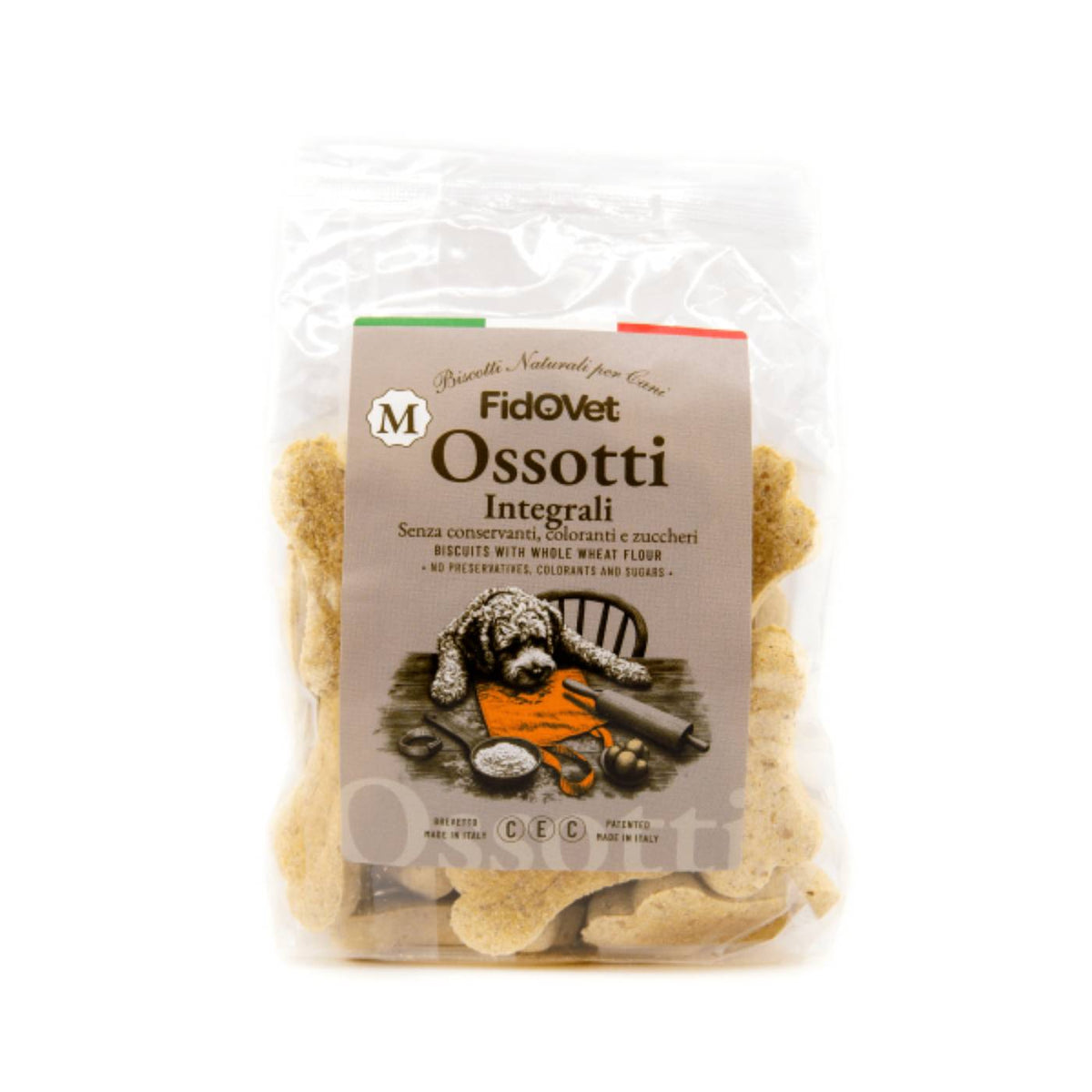 Fidovet Biscotti Naturali per Cani Ossotti MEDIUM Integrali 300 g