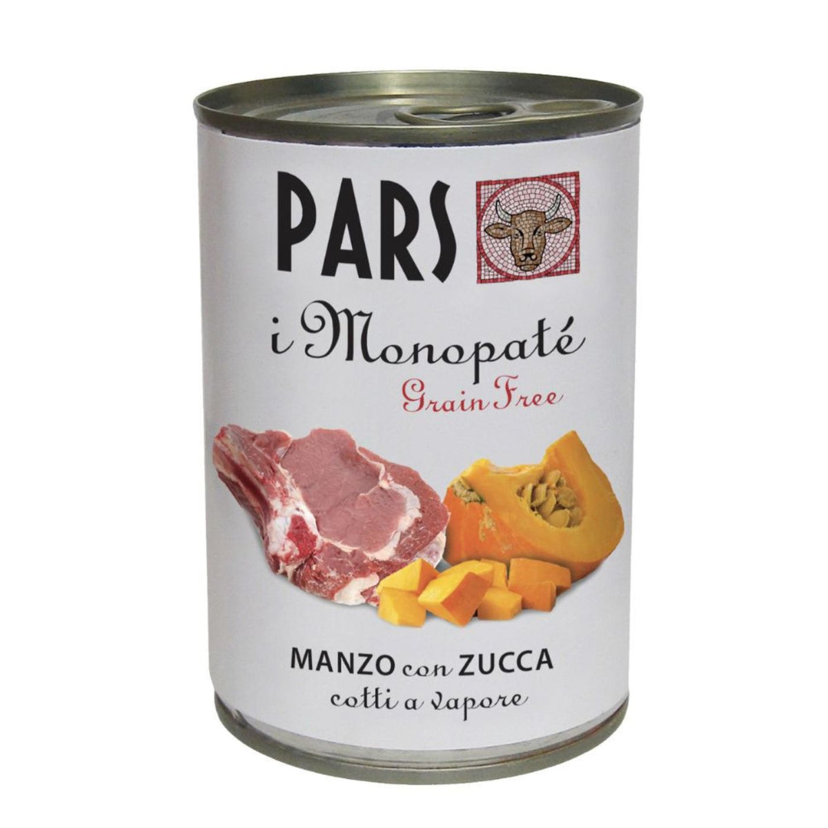 Pars Monopatè Manzo con Zucca 395 g Cibo Umido per Cani e Gatti