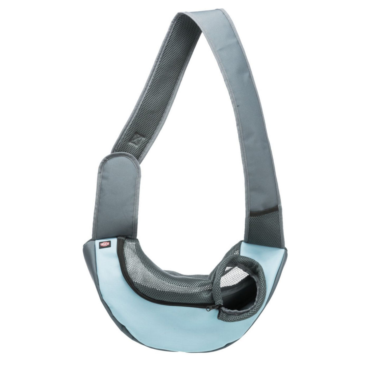 Trixie Borsa Frontale Tracolla per Cani Max 5 Kg di Peso Sling Grigio / Azzurra